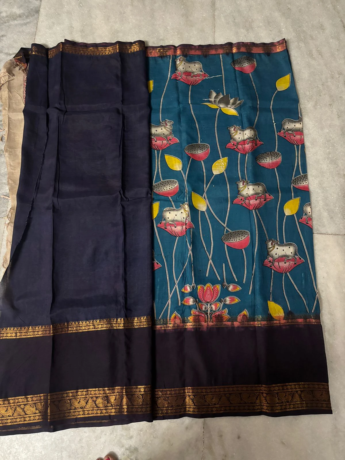 Chennuri Silk Gap border Saree
