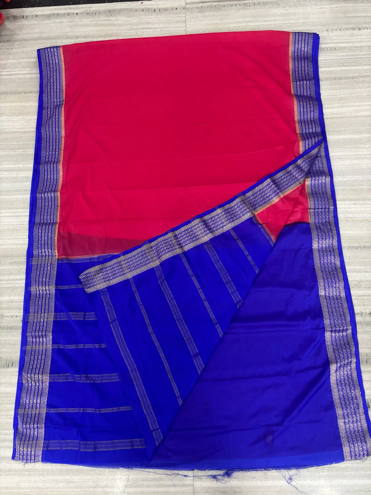 Semi Mysore Crape Silk Saree